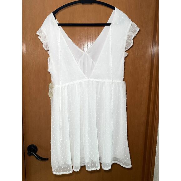 Alterd State - White Polka Dot - Ruffle Tie Dress - Picture 4 of 14